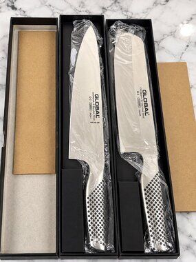 Global G-5 7" Vegetable Knife & 8" Chef Knife Set – Premium Japanese Knives G-2